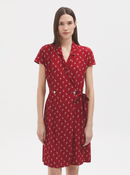 Little Samoa Print Wrap Dress