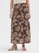 Camelia Print Waffle Skirt