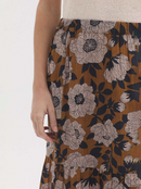 Camelia Print Waffle Skirt