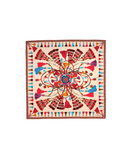 Tassel Rhapsody Silk Square Khaki