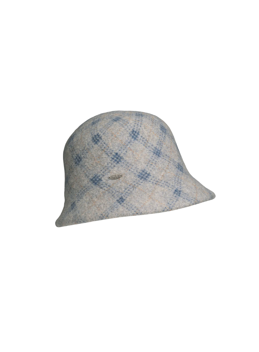 Camiyah Jacquard Plaid Cloche Hat