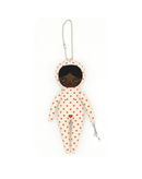 Red Polka Dot Snowsuit Doll Bag Charm