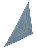 Jacquard Knitted Triangle Scarf Faded Denim - Frock Toronto