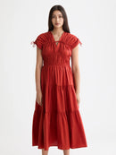 Gathered Midi Dress
