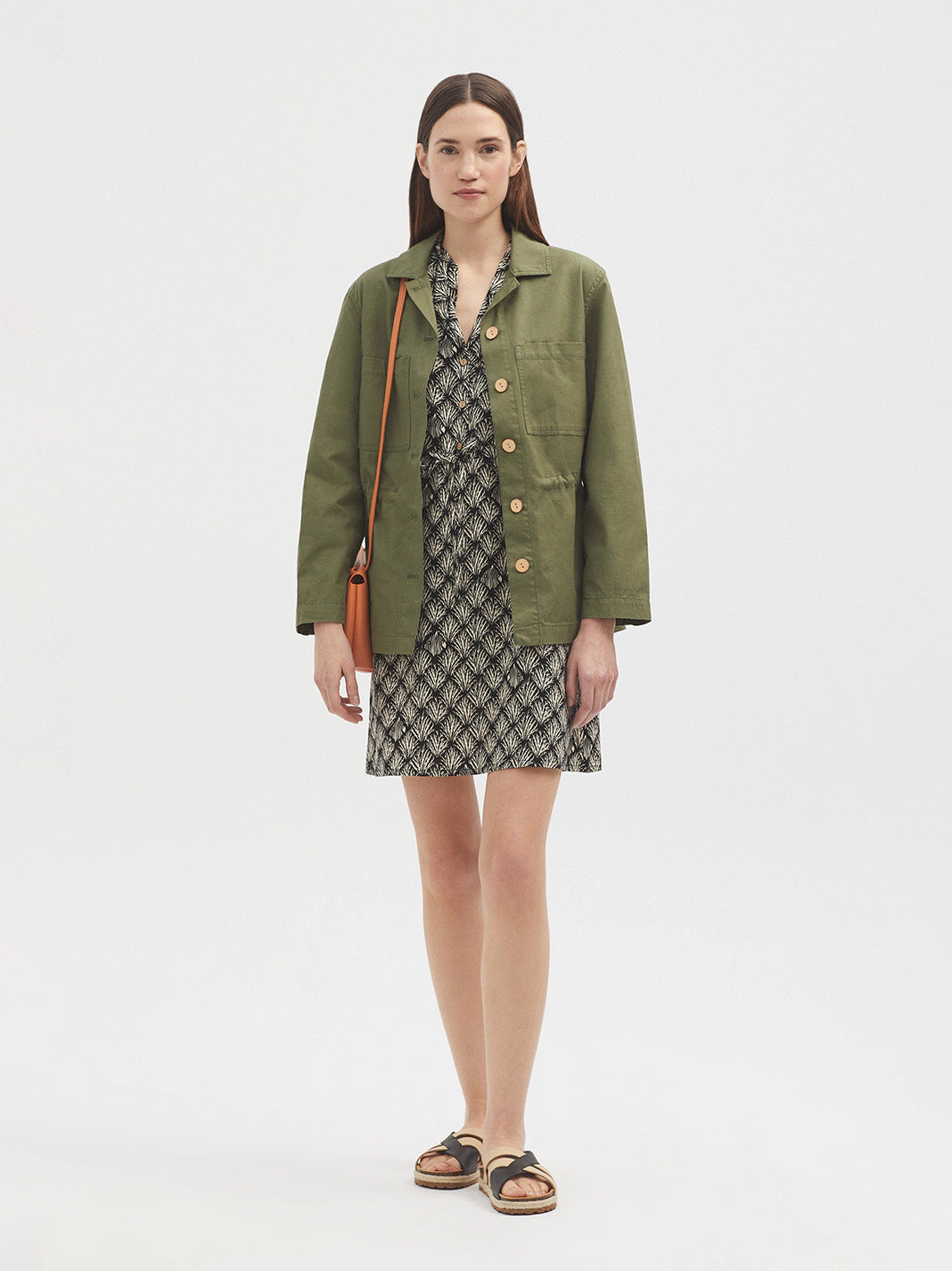 Seagrass Print Shirt Dress