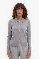 Women Merino Wool Collar Cardigan - Frock Toronto