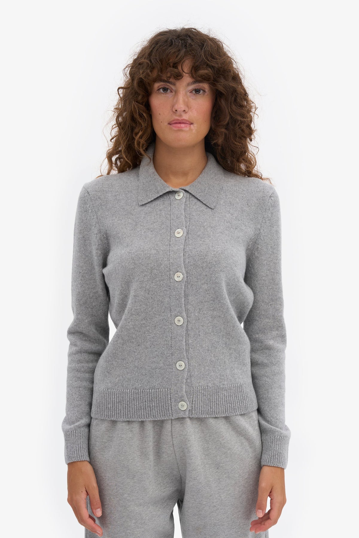 Women Merino Wool Collar Cardigan - Frock Toronto