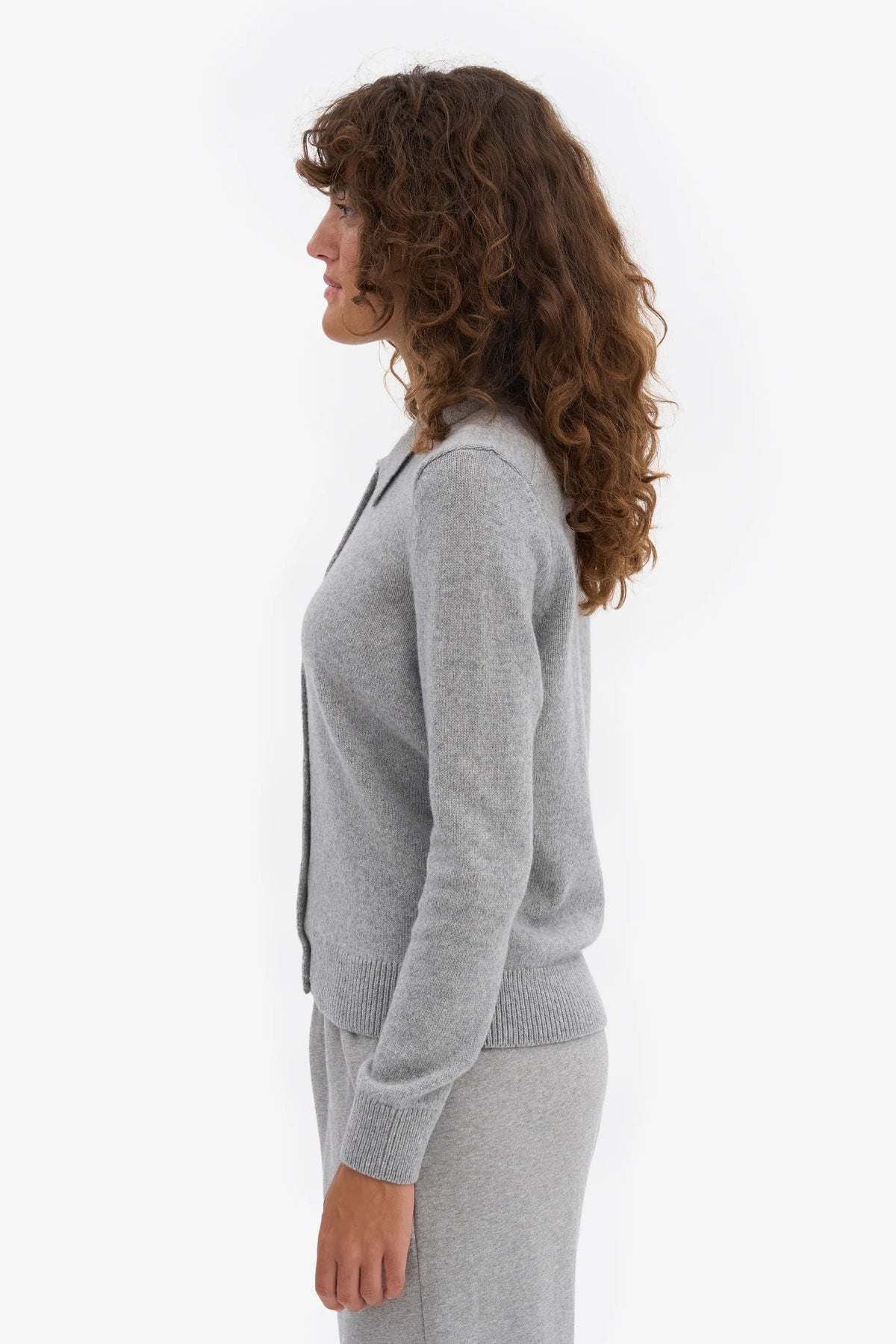 Women Merino Wool Collar Cardigan - Frock Toronto