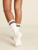 Womens Striped Cushioned Crew Socks