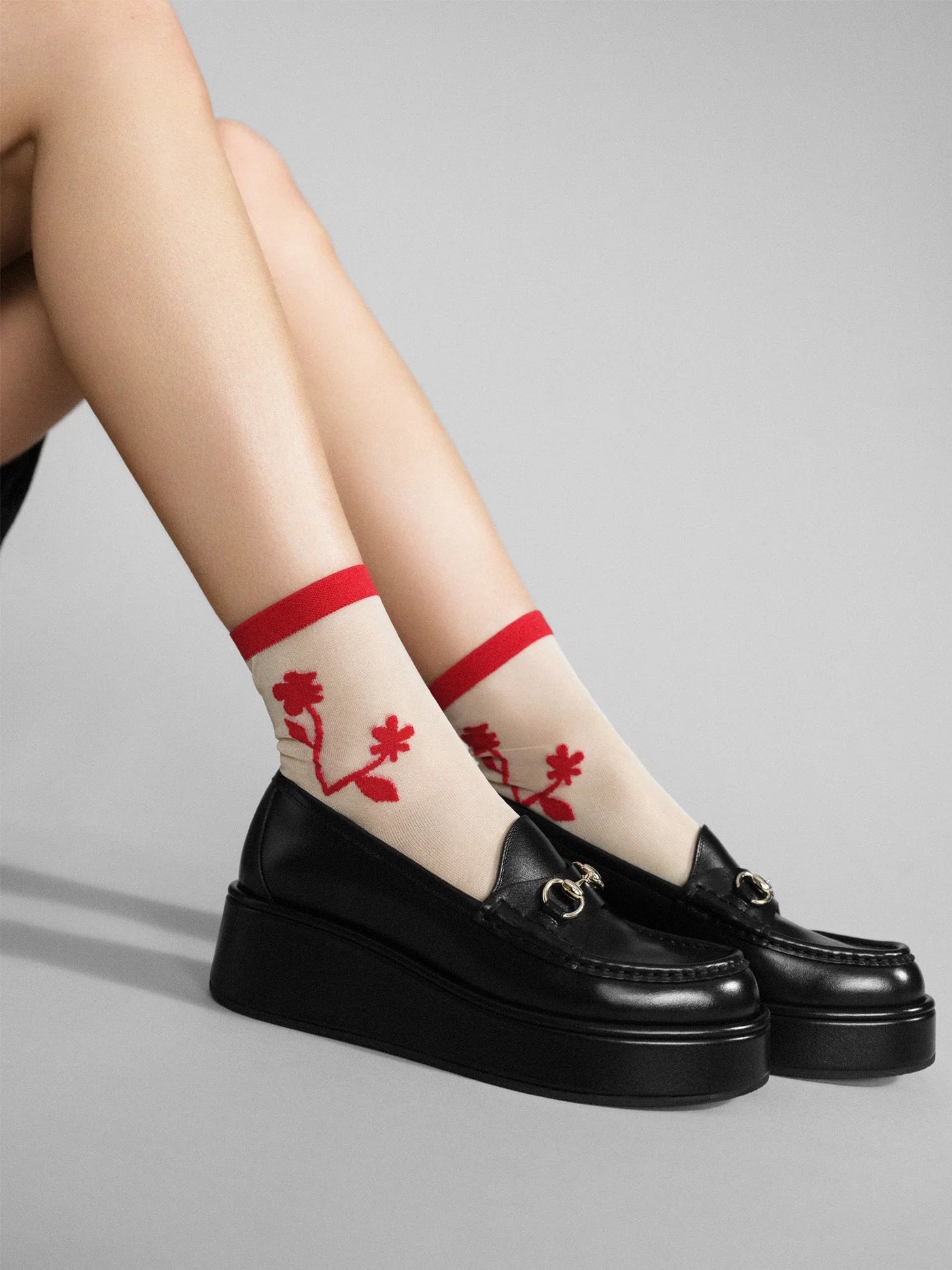 Shadowplay Sheer Red Short Crew