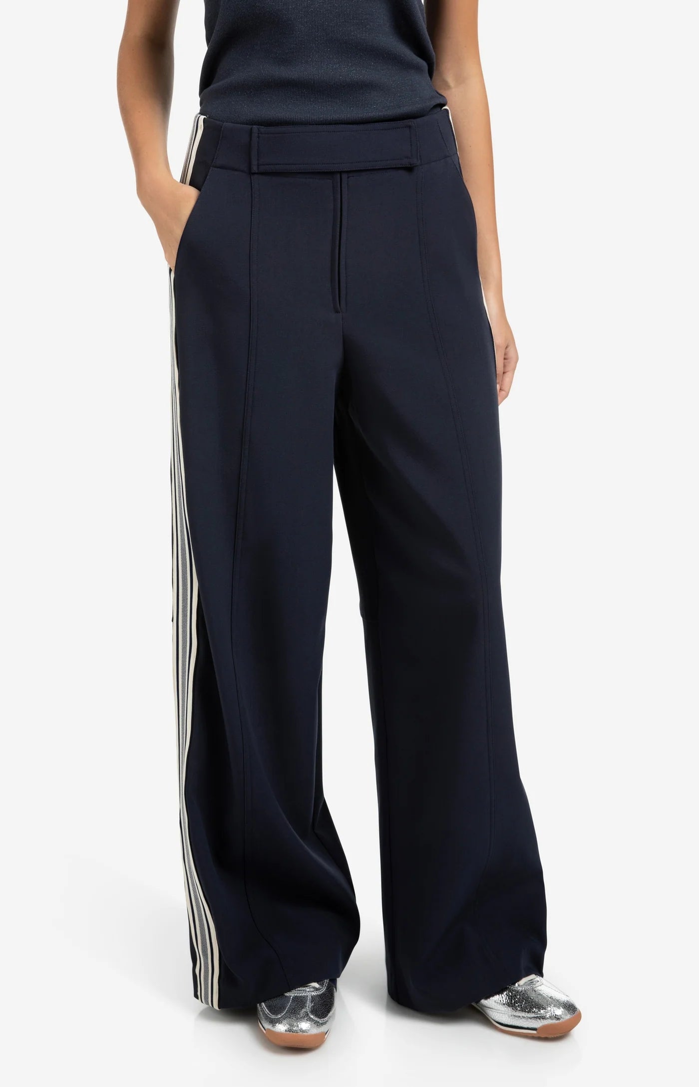 High Waisted Wide Leg Trousers