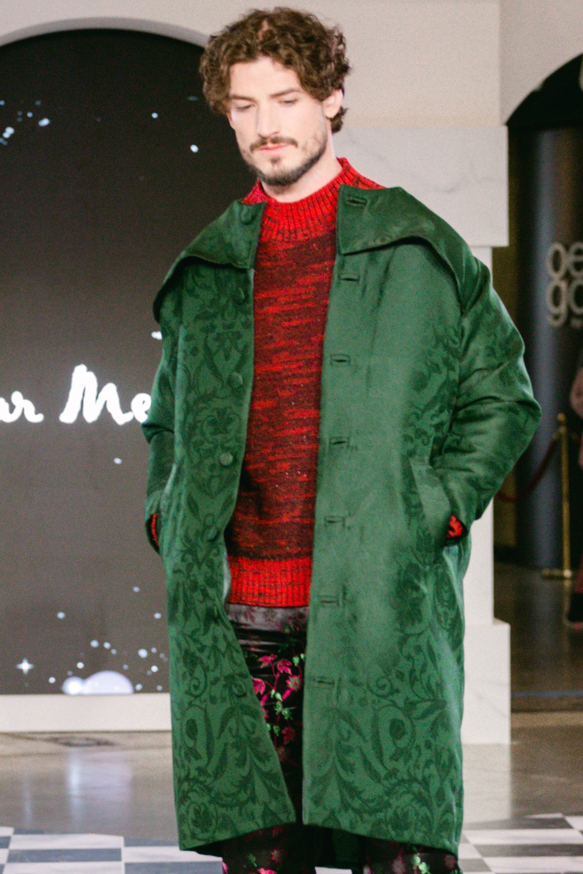 *Oscar Mendoza - Green Brocade Coat