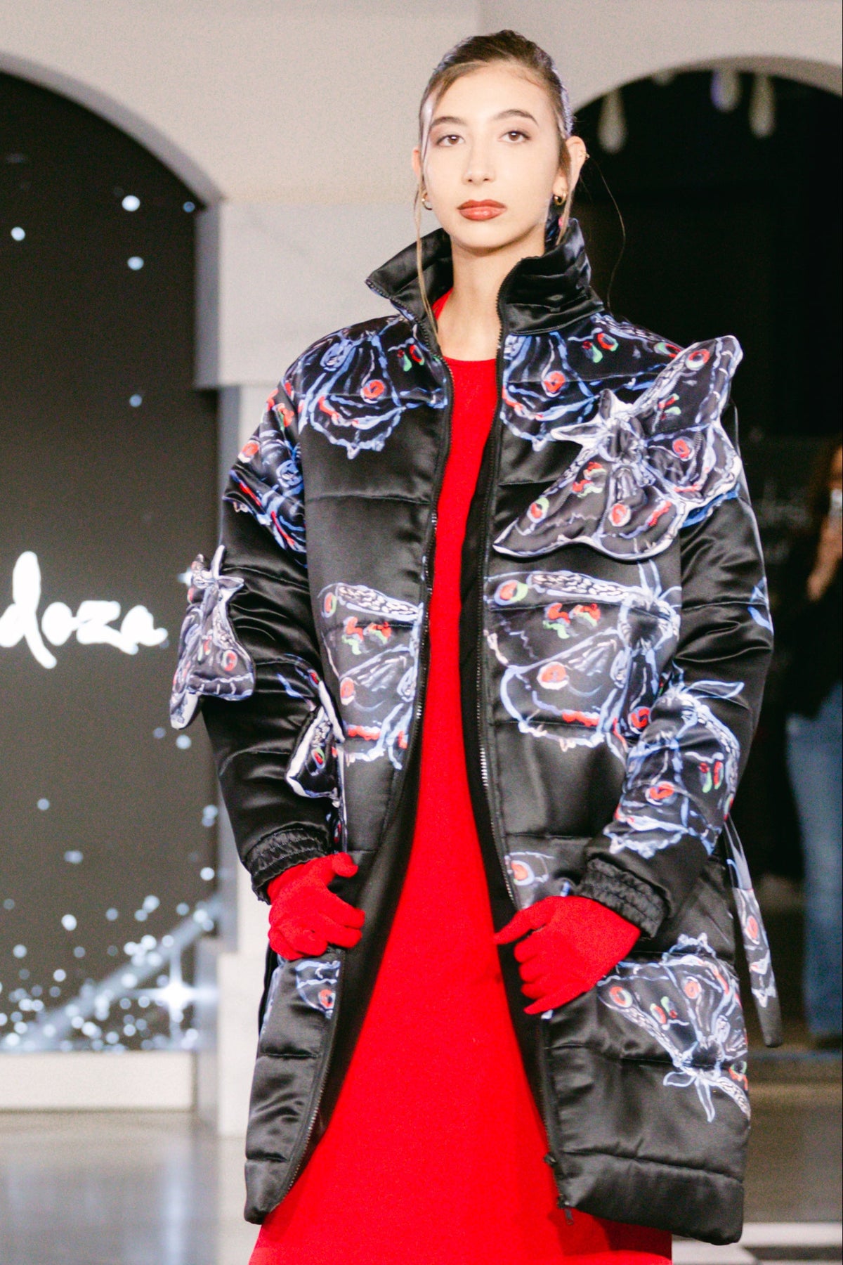 *Oscar Mendoza - Couture Puffer with 3D Butterflies - Frock Toronto