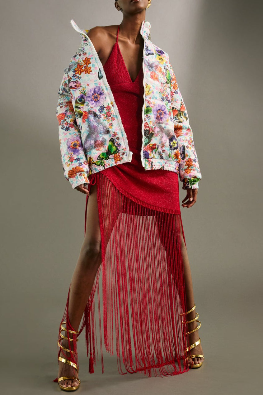 *Oscar Mendoza - Red StarletLux Knit Dress