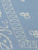 Jacquard Knitted Triangle Scarf Faded Denim - Frock Toronto