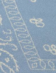 Jacquard Knitted Triangle Scarf Faded Denim - Frock Toronto