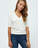 Milla V-Neck Knit Tee Broken