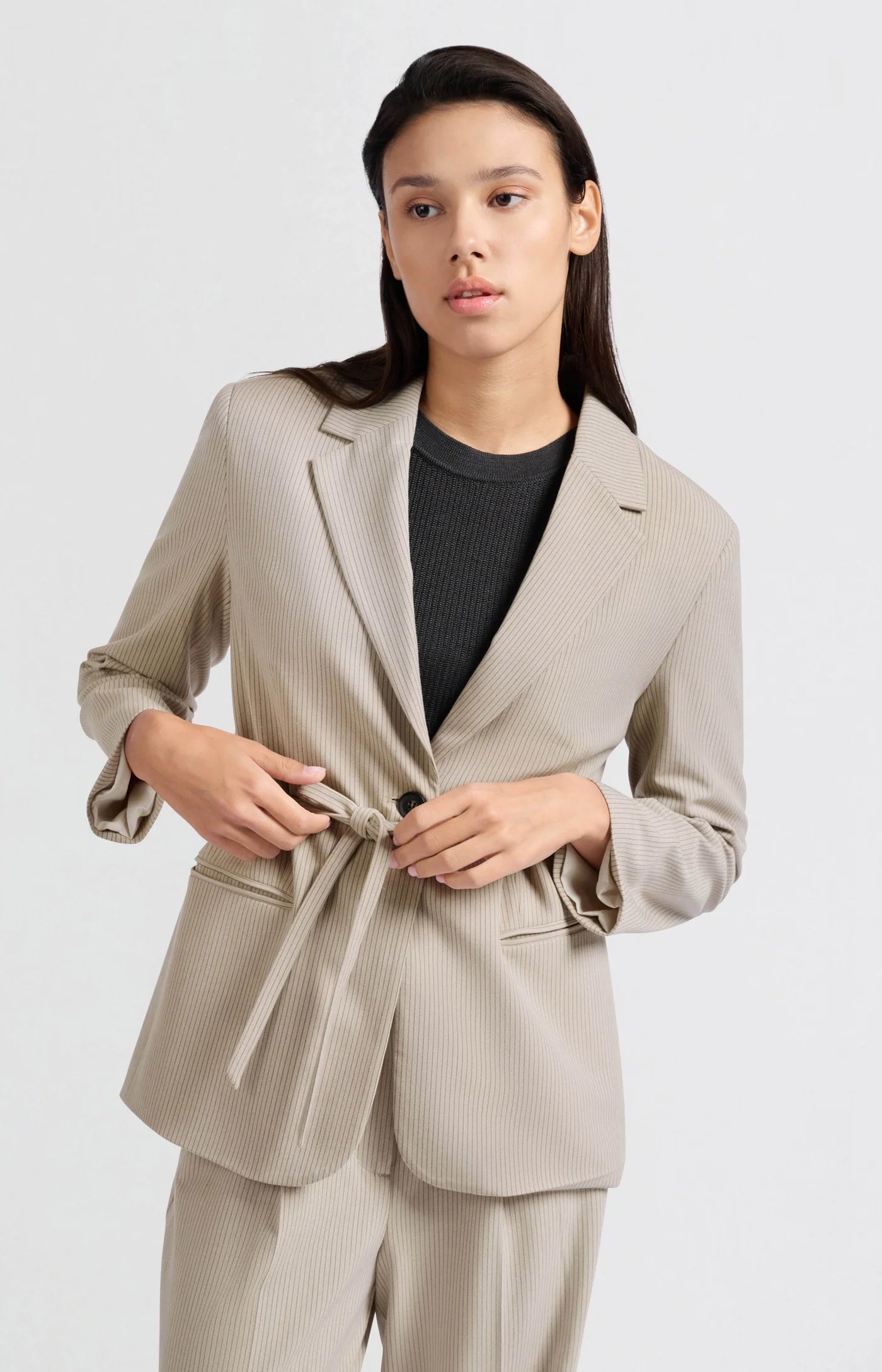 Pinstripe Blazer