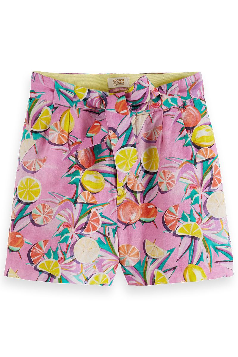 High waisted printed shorts best sale