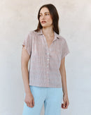 Shirred Short Sleeve Shirt