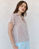 Shirred Short Sleeve Shirt