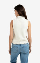 Sleeveless Cable Turtleneck