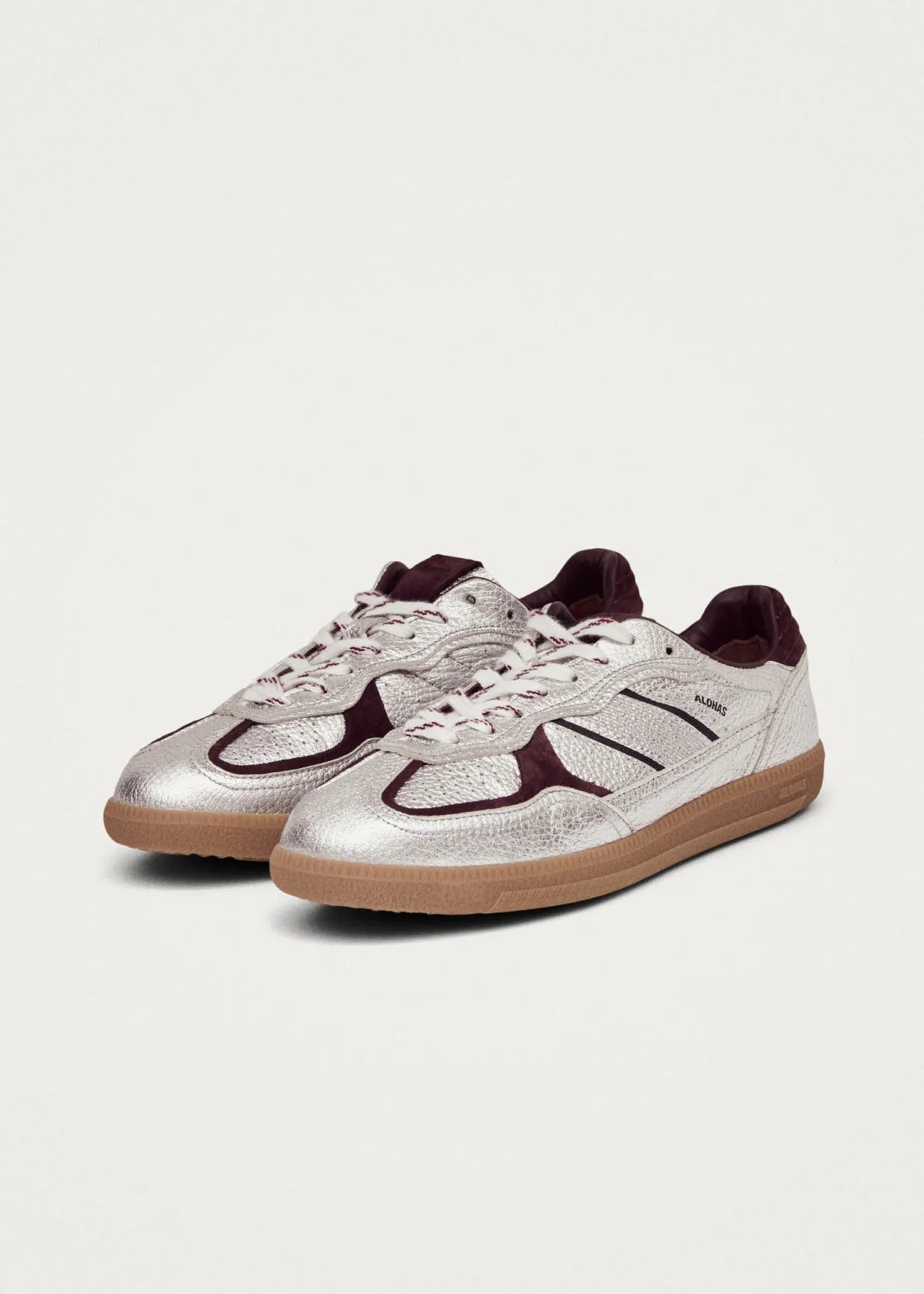 Alohas - Grain Shimmer Leather Sneakers - Frock Toronto