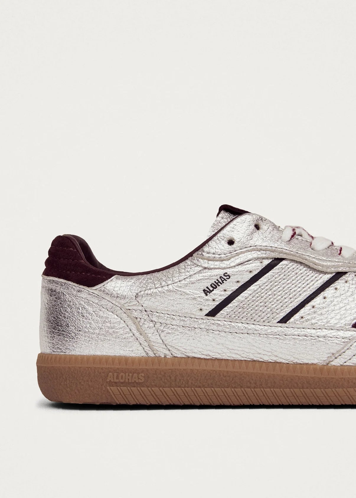 Alohas - Grain Shimmer Leather Sneakers - Frock Toronto