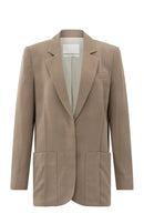 Woven Oversized Blazer With Pockets