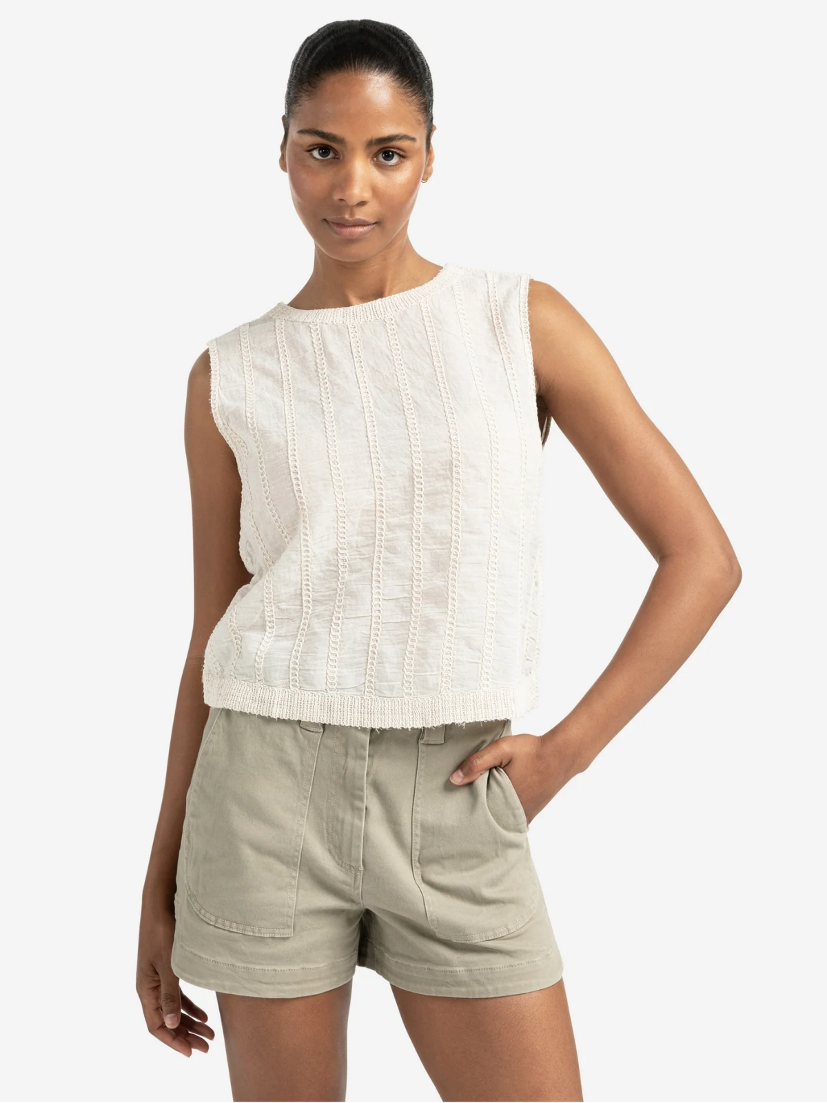 Embroidered Singlet Sleeveless Blouse