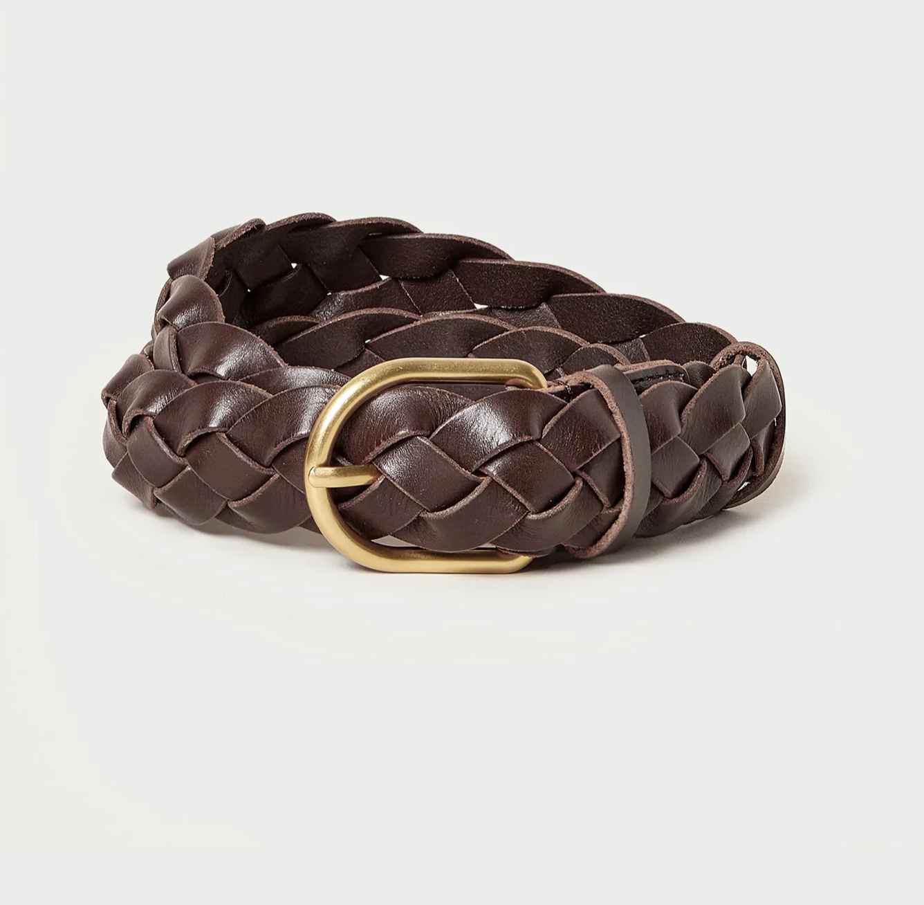 Braided vachetta leather shop belt